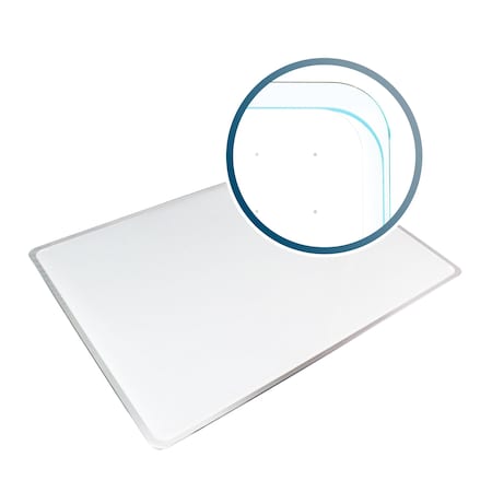 Board and wall fixing, 40 in, Tempered Glass Frame, White MPN:FCVGM3040WG