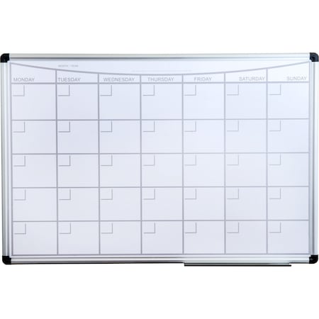 Board & Marker Tray, 36 in, Lacquered Steel Frame, White MPN:FCVLMP3624A