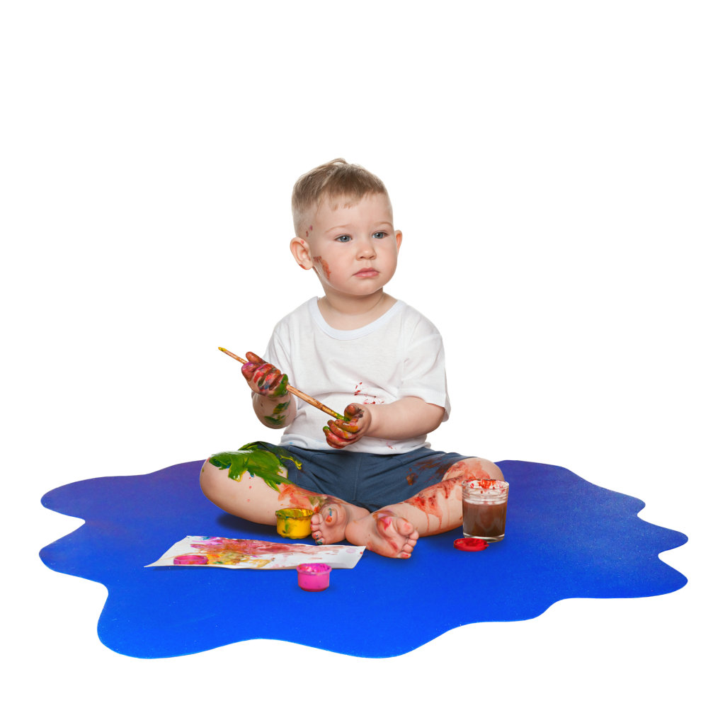 Floortex Colortex Multi-Purpose Mat For Carpets, 40in x 40in, Blue MPN:FC114040PBV