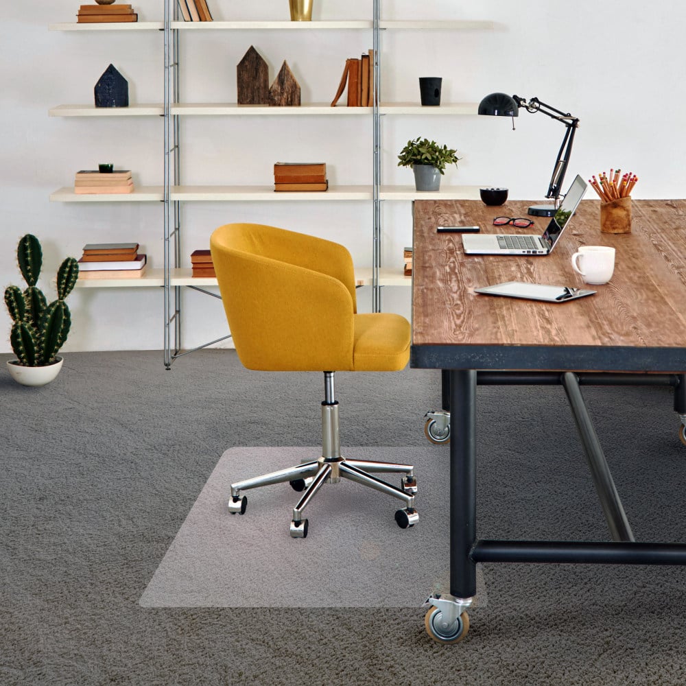 Floortex Advantagemat Vinyl Rectangular Chair Mat for Carpets up to 1/4in, Shipped Rolled, 30in x 48in, Clear MPN:FR1175120EV