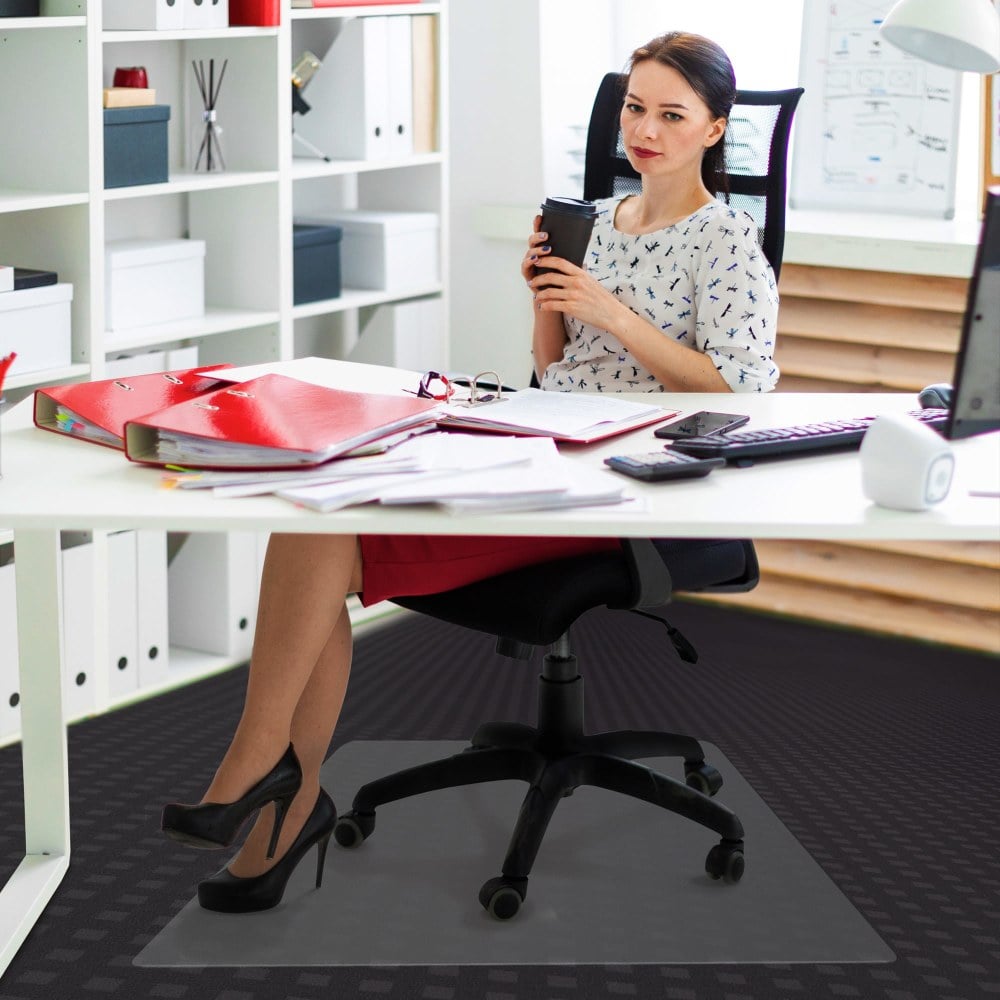 Floortex Advantagemat Plus APET Rectangular Mat For Low/Standard Pile Carpets, 29in x 47in, Clear MPN:NCCMFLAG0001