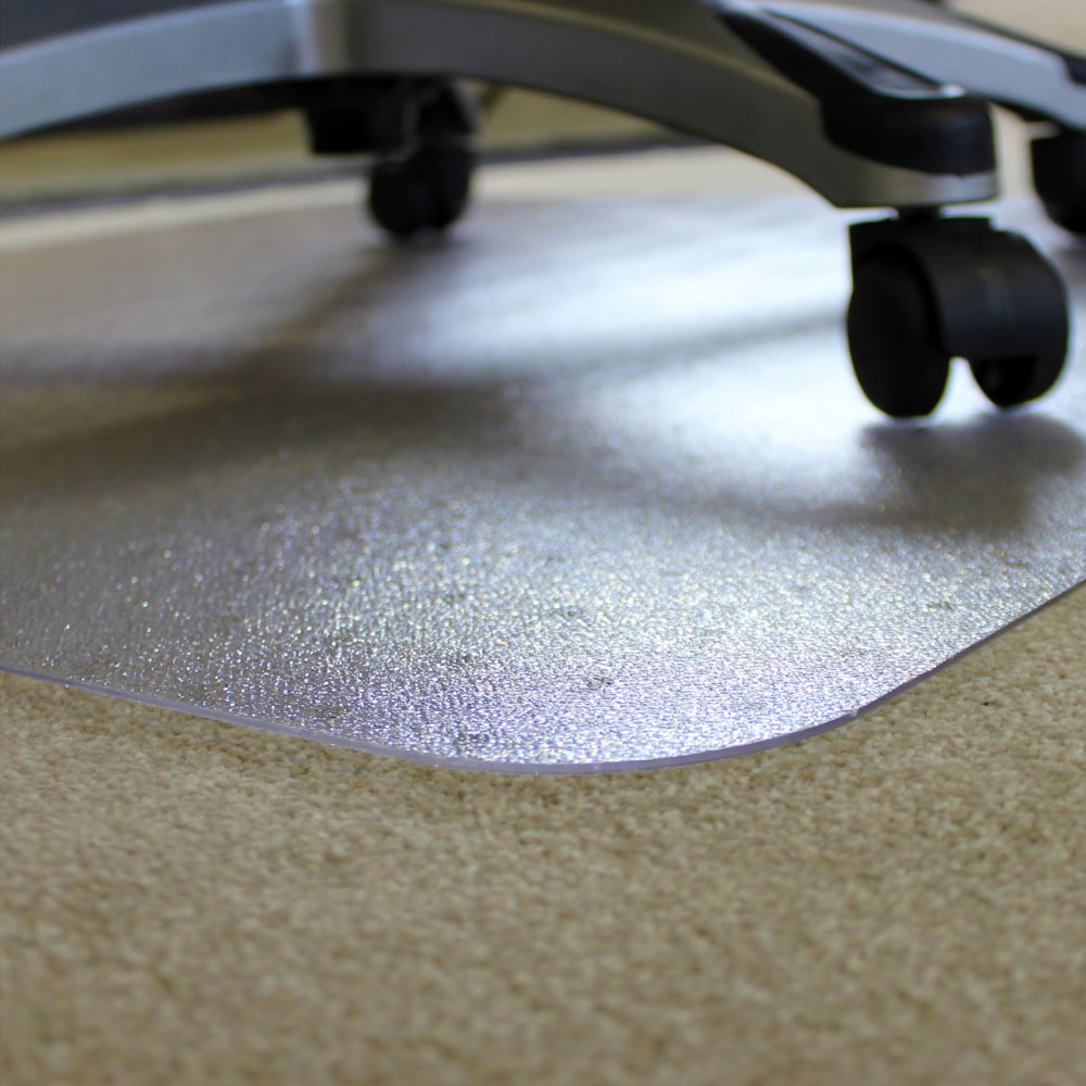 Ecotex BioPlus Polycarbonate Chair Mat for Low / Medium Pile Carpets up to 1/2in thick - 29in x 47in, Clear MPN:NCCMFLBG0001