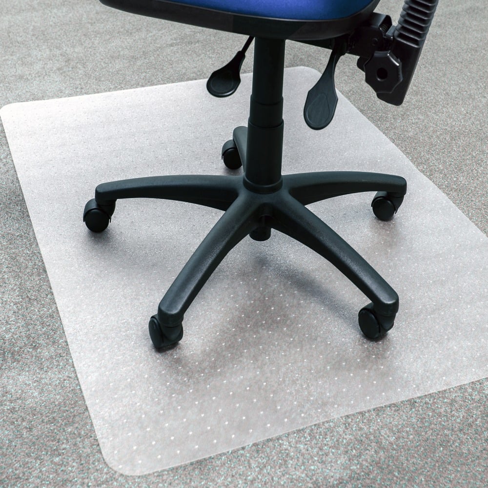 Ecotex BioPVC Chair Mat for Low Pile Carpets up to 1/4in Thick - 29in x 47in, Clear MPN:NCCMFLFG0001