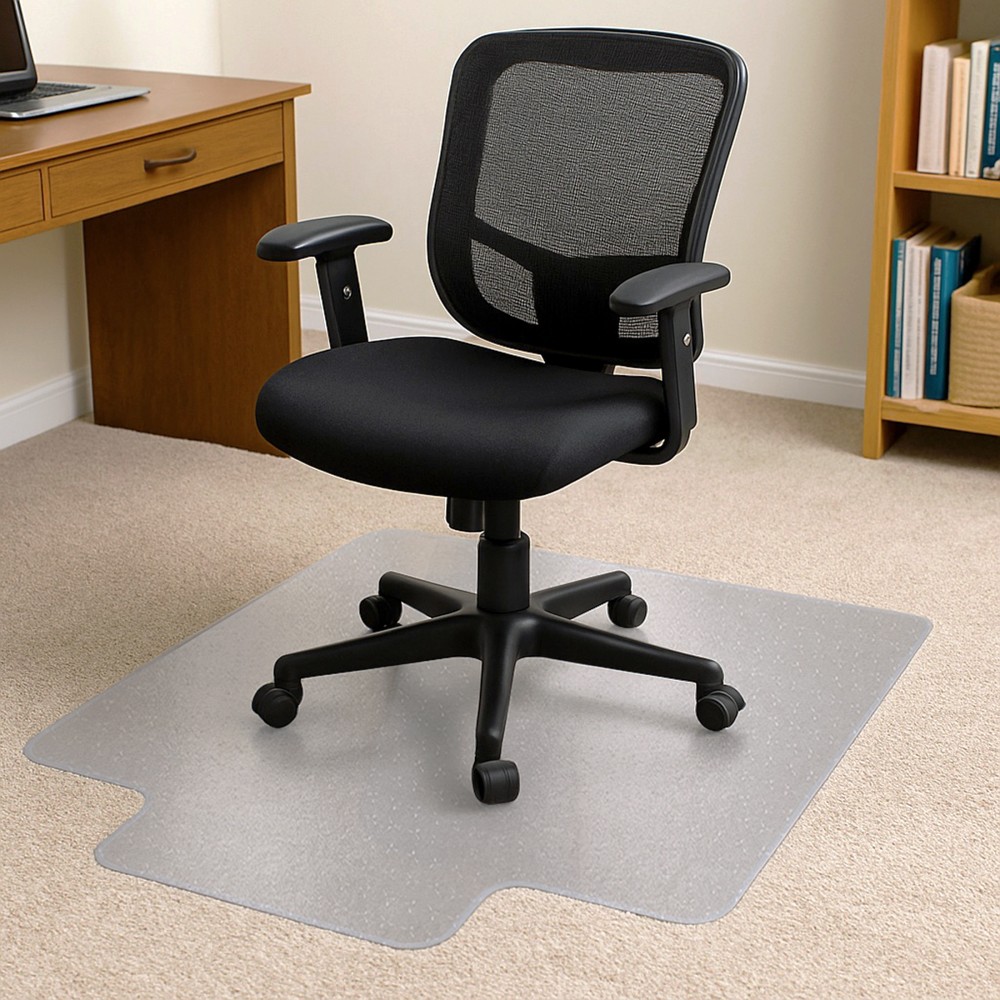 Floortex TrYlok 45in x 53in Lipped Chair Mat for Low Pile Carpets MPN:NRCMFLVT0004