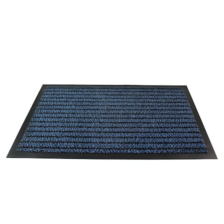 Door Mat, Polypropylene Scrape and Soak fibres, 0.25 in Thick, Blue, 24 in W x 32 in L MPN:FR42432ULTBL
