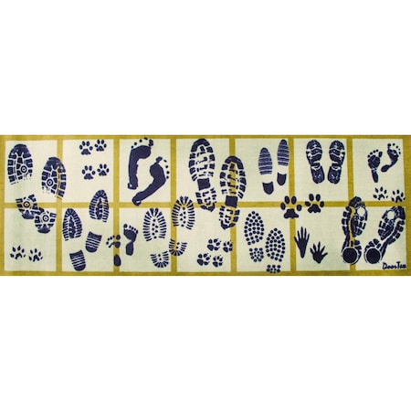 Door Mat, Nylon Fibres, 0.2 in Thick, Multi-colored, 20 in W x 55 in L MPN:FR4ER2055SL