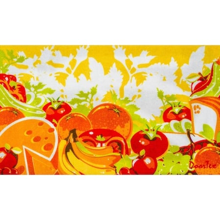 Door Mat, Nylon Fibres, 0.2 in Thick, Multi-colored, 20 in W x 30 in L MPN:FR4KR2030SS
