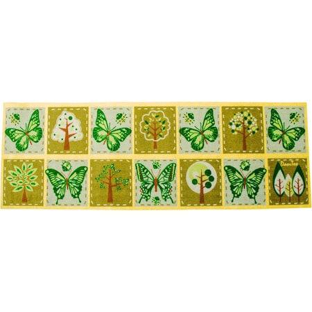Door Mat, Nylon Fibres, 0.2 in Thick, Multi-colored, 20 in W x 55 in L MPN:FR4SR2055TG
