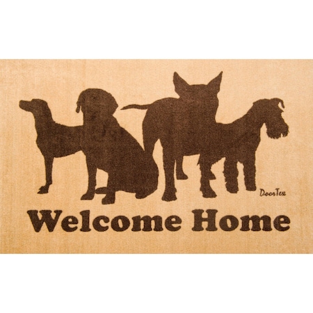 Door Mat, Nylon Fibres, 0.2 in Thick, Brown, 24 in W x 39 in L MPN:FR4WD2439BG