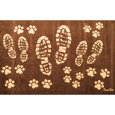 Door Mat, Nylon Fibres, 0.2 in Thick, Brown, 24 in W x 39 in L MPN:FR4WR2439BBR