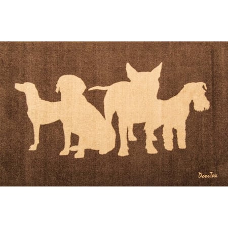 Door Mat, Nylon Fibres, 0.2 in Thick, Brown, 24 in W x 39 in L MPN:FR4WR2439DBR
