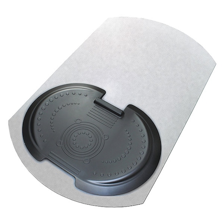 Chair Mat, Contoured, With Floor, Clear MPN:FCA12S