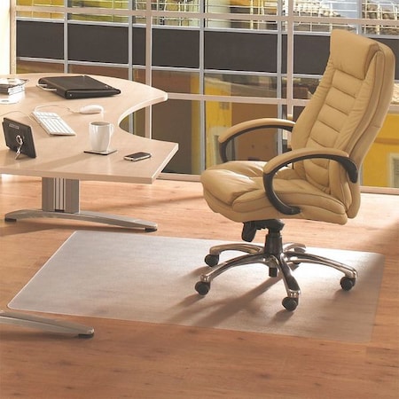Advantagemat Vinyl Rectangular Chair Mat for Hard Floor - 48