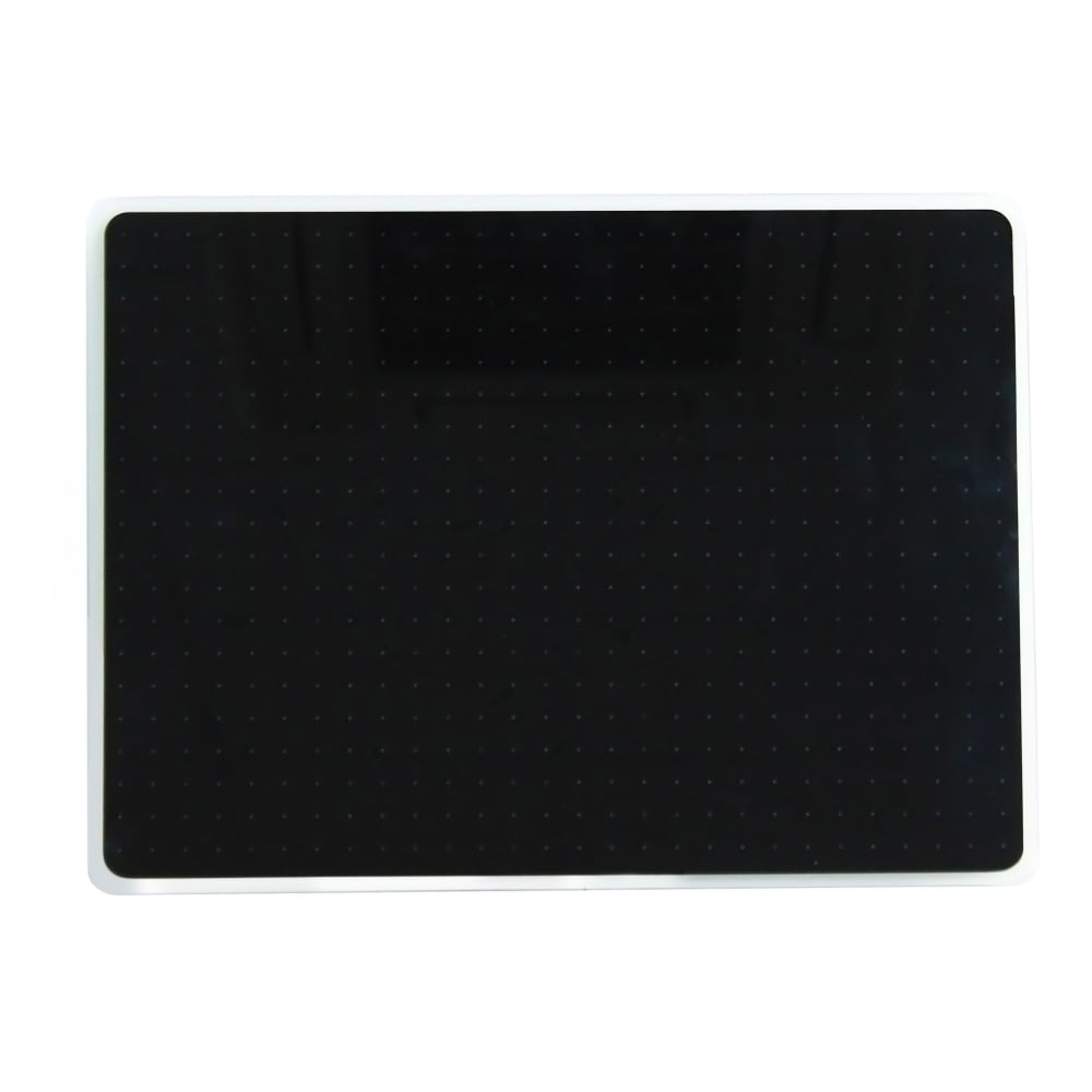 Floortex Viztex Glacier Multi-Purpose Grid Glass Dry Erase Board, 24in x 36in, Black MPN:FCVGM2436BG