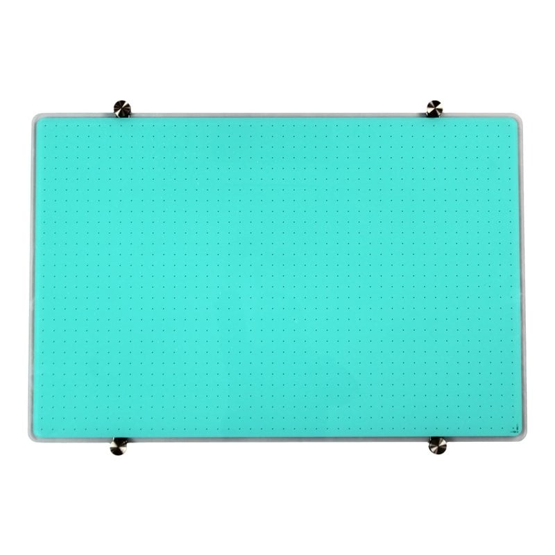 Floortex Viztex Glacier Multi-Purpose Grid Glass Dry Erase Board, 24in x 36in, Teal MPN:FCVGM2436TG