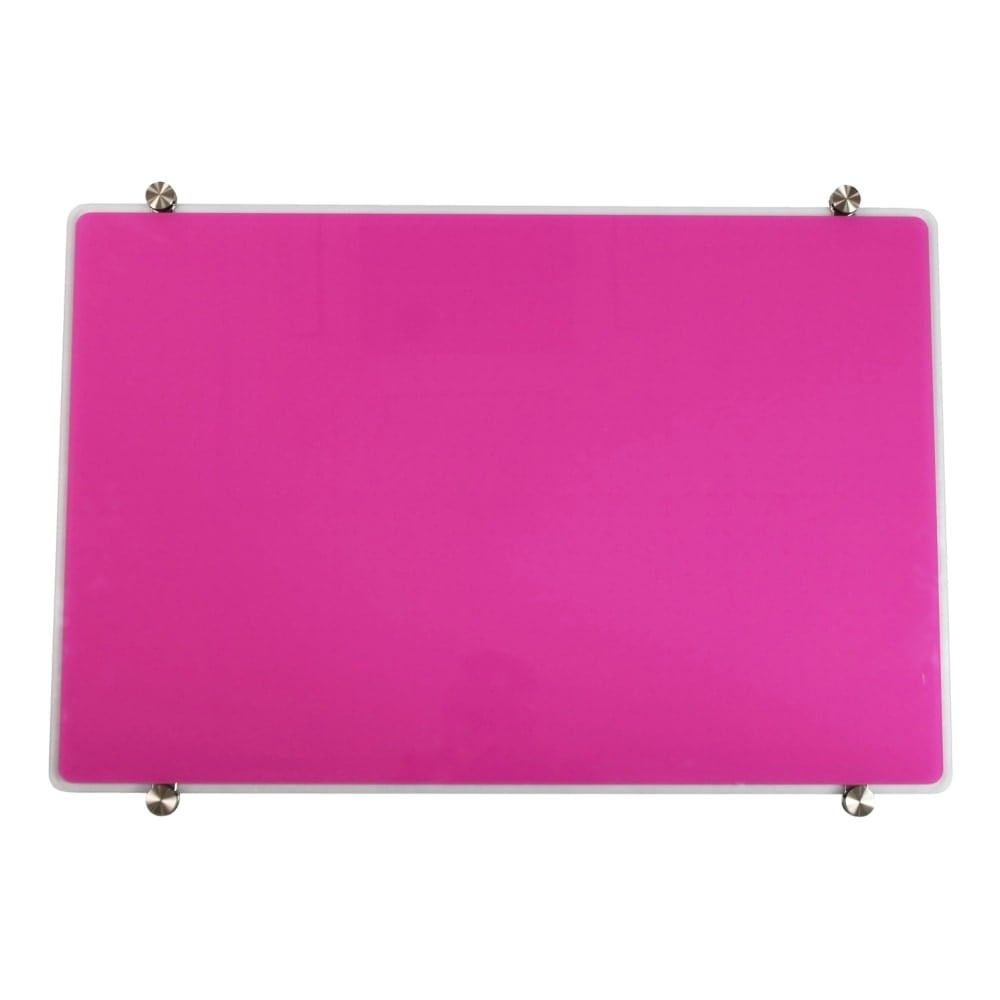 Floortex Viztex Glacier Multi-Purpose Grid Glass Dry Erase Board, 30in x 40in, Violet MPN:FCVGM3040VG