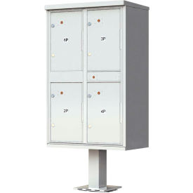 Valiant Outdoor Parcel Locker 4 Lockers Postal Grey 1590T2AF