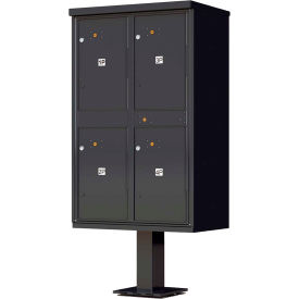 Valiant Outdoor Parcel Locker 4 Lockers Black 1590T2BKAF