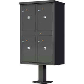 Valiant Outdoor Parcel Locker 4 Lockers Dark Bronze 1590T2DBAF