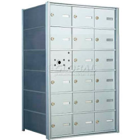 1400 Series Front Loading Horizontal Wall-Mounted Mailbox 17 Compartments Anodized Aluminum 140063A
