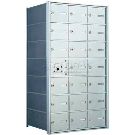 1400 Series Front Loading Horizontal Wall-Mounted Mailbox 20 Compartments Anodized Aluminum 140073A