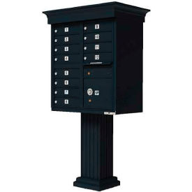 Vital Cluster Box Unit w/Vogue Classic Accessories 12 Unit & 1 Parcel Locker Black 1570-12VBK