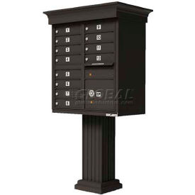 Vital Cluster Box Unit w/Vogue Classic Accessories 12 Unit & 1 Parcel Locker Dark Bronze 1570-12VDB