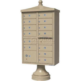 Vital Cluster Box Unit w/Vogue Traditional Accessories 13 Unit & 1 Parcel Locker Sandstone 1570-13V2SD