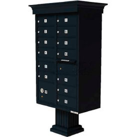 Vital Cluster Box Unit w/Vogue Classic Accessories 13 Unit & 1 Parcel Locker Black 1570-13VBK