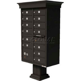 Vital Cluster Box Unit w/Vogue Classic Accessories 13 Unit & 1 Parcel Locker Dark Bronze 1570-13VDB