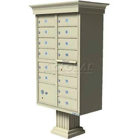 Vital Cluster Box Unit w/Vogue Classic Accessories 13 Unit & 1 Parcel Locker Sandstone 1570-13VSD