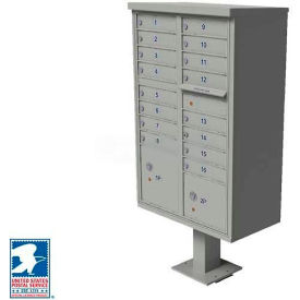 Vital Cluster Box Unit 16 Mailboxes 2 Parcel Lockers Postal Grey 1570-16AF