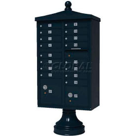 Vital Cluster Box Unit w/Vogue Traditional Accessories 16 Unit & 2 Parcel Lockers Black 1570-16V2BK