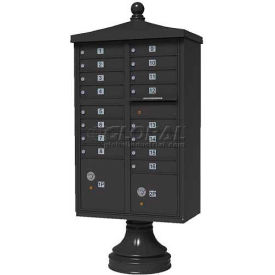 Vital Cluster Box Unit w/Vogue Traditional Accessories 16 Unit & 2 Parcel Lockers Dark Bronze 1570-16V2DB