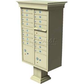 Vital Cluster Box Unit w/Vogue Classic Accessories 16 Unit & 2 Parcel Lockers Sandstone 1570-16VSD