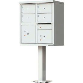 Vital Cluster Box Unit 4 Mailboxes & 2 Parcel Lockers Postal Grey 1570-4T5AF