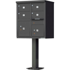 Vital Cluster Box Unit 4 Mailboxes & 2 Parcel Lockers Dark Bronze 1570-4T5DBAF