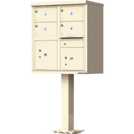 Vital Cluster Box Unit 4 Mailboxes & 2 Parcel Lockers Sandstone 1570-4T5SDAF