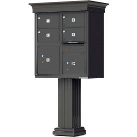 Vital Cluster Box Unit w/Vogue Classic Accessories 4 Mailboxes & 2 Parcel Lockers Dark Bronze 1570-4T5VDBAF