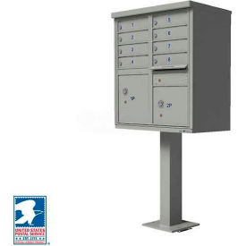 Vital Cluster Box Unit 8 Mailboxes 2 Parcel Lockers Postal Grey 1570-8AF