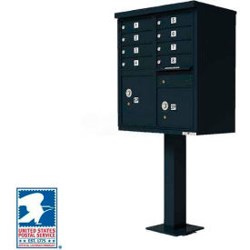 Vital Cluster Box Unit 8 Mailboxes 2 Parcel Lockers Black 1570-8BKAF