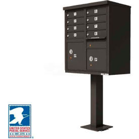 Vital Cluster Box Unit 8 Mailboxes 2 Parcel Lockers Dark Bronze 1570-8DBAF