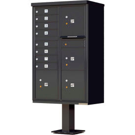 Vital Cluster Box Unit 8 Mailboxes & 4 Parcel Lockers Black 1570-8T6BKAF