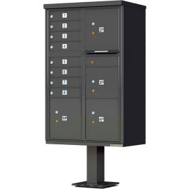 Vital Cluster Box Unit 8 Mailboxes & 4 Parcel Lockers Dark Bronze 1570-8T6DBAF