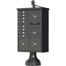 Vital Cluster Box Unit w/Vogue Traditional Accessories 8 Mailboxes & 4 Parcel Lockers Dark Bronze 1570-8T6V2DBAF