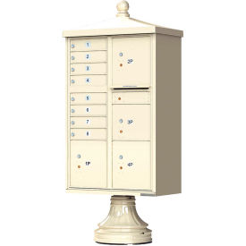 Vital Cluster Box Unit w/Vogue Traditional Accessories 8 Mailboxes & 4 Parcel Lockers Sandstone 1570-8T6V2SDAF