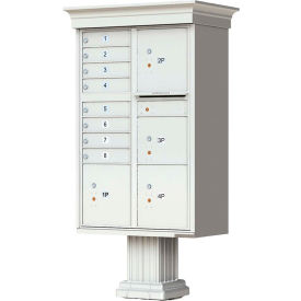 Vital Cluster Box Unit w/Vogue Classic Accessories 8 Mailboxes & 4 Parcel Lockers Postal Grey 1570-8T6VAF