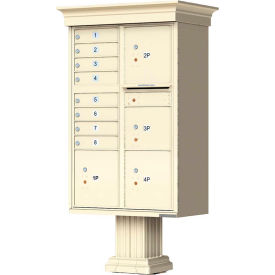 Vital Cluster Box Unit w/Vogue Classic Accessories 8 Mailboxes & 4 Parcel Lockers Sandstone 1570-8T6VSDAF