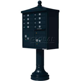 Vital Cluster Box Unit w/Vogue Traditional Accessories 8 Unit & 2 Parcel Lockers Black 1570-8V2BK
