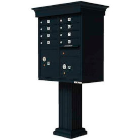 Vital Cluster Box Unit w/Vogue Classic Accessories 8 Unit & 2 Parcel Lockers Black 1570-8VBK